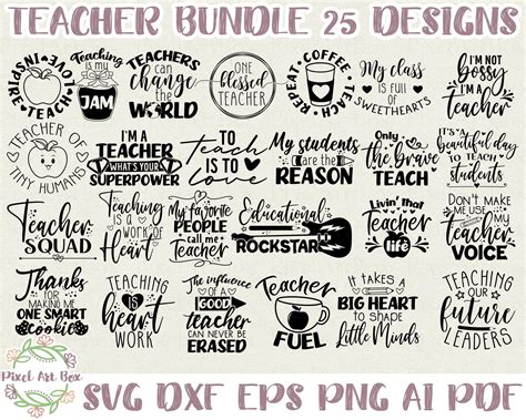 Download Teacher SVG Bundle / Cut File /... Commercial Use