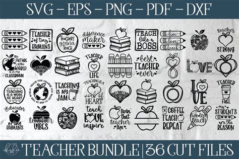 Download Teacher SVG Bundle / Cut File /... Easy Edite