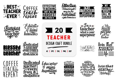 Download Teacher SVG Craft Bundle Vol- 01 DXF Files