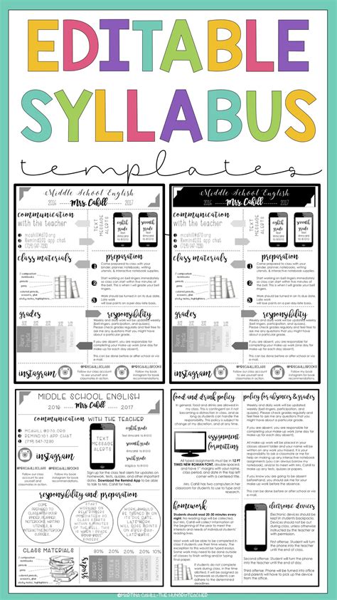 Teacher Syllabus Template