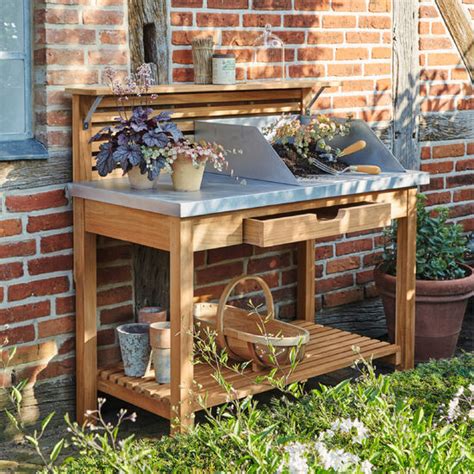 Teak Potting Bench