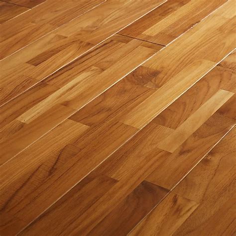 12"x12" USnap Interlocking Wood Floor Tiles, Solid Teak Wood, Set of 10 Traditional Deck