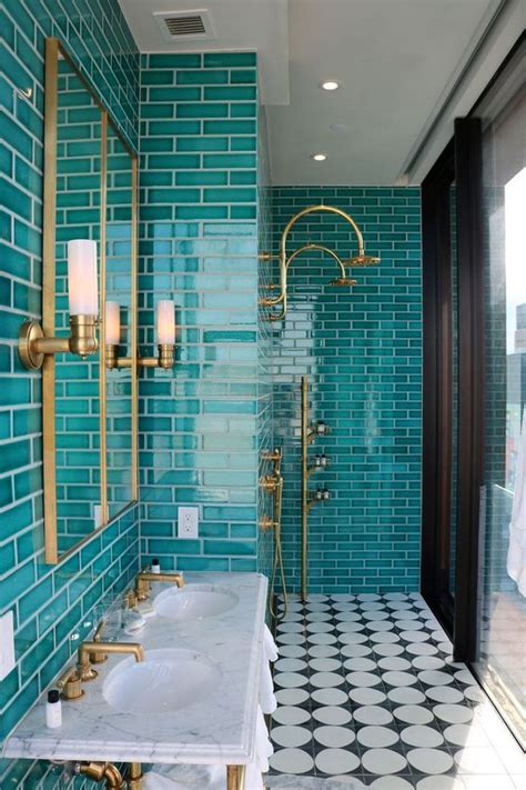 Teal Bathroom Tile