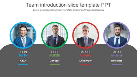 Team Introduction PowerPoint Slide