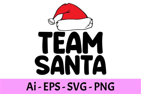Deck the Halls with Team Santa SVG - the Ultimate Festive Design for All Your Holiday Crafting Needs!