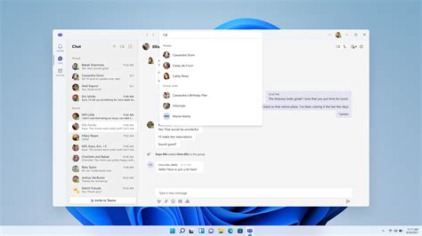 Teams Chat Window