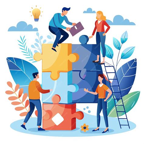 Teamwork Solving Puzzle