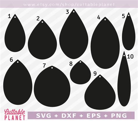 Dazzle Your Jewelry Game with Tear Drop Earring SVG Free: Download Now!