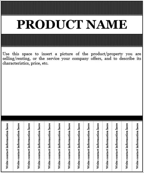 Tear Off Sheet Template