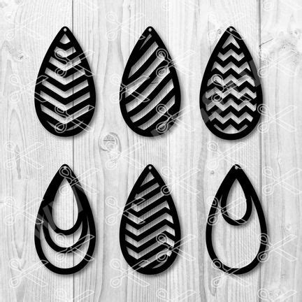 Download Teardrop Earrings DXF Files