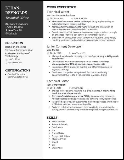 Technical Editor Resume