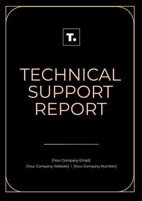 Technical Support Report Template (6) | PROFESSIONAL TEMPLATES | Report