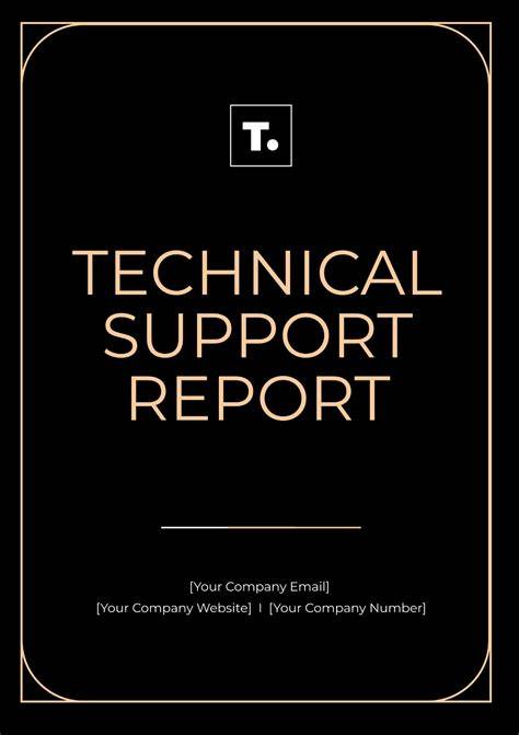Technical Support Report Template - Sample Professional Template