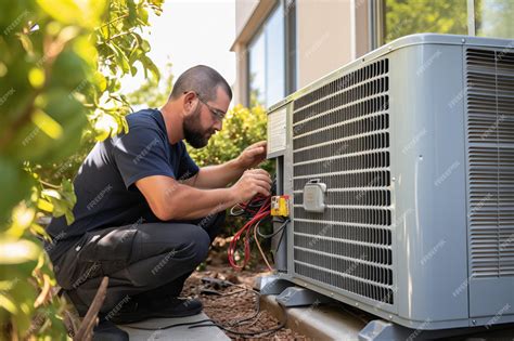 Technician Repairing AC Unit