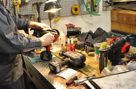 Technician Repairing a Power Tool