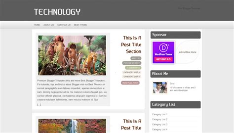 Technology Blogger Templates