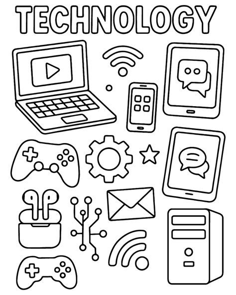 Technology Coloring Pages
