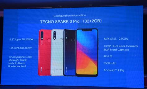 Tecno Spark 3 Pro total spec