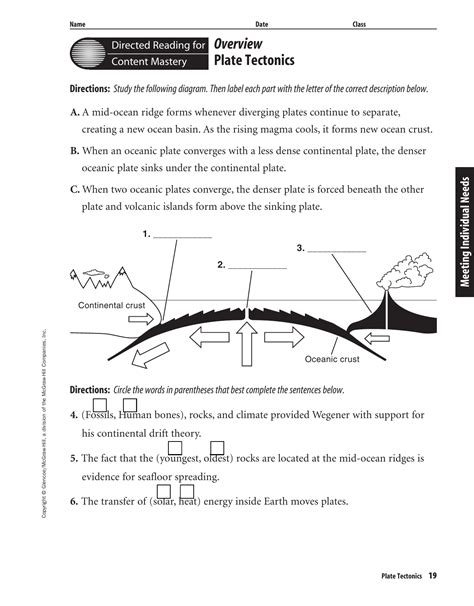 Tectonic Plate Practice Worksheet Answer Key - Plate Tectonics
