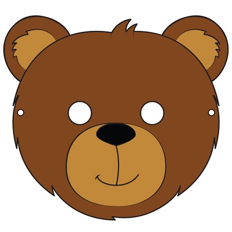 Para Navidad Teddy bear crafts, Bear mask, Printable animal masks
