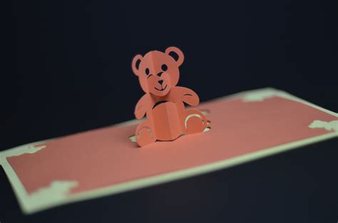 Teddy Bear Pop Up Card: Tutorial and Template - Creative Pop Up Cards