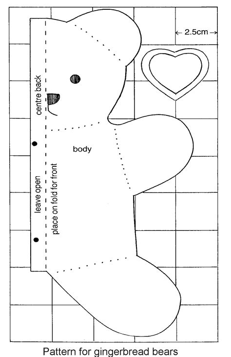 Teddy Bear Template For Sewing