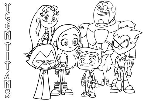 Teen Titans Coloring
