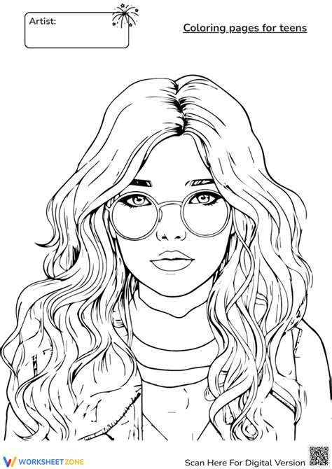 Teenager Coloring Pages