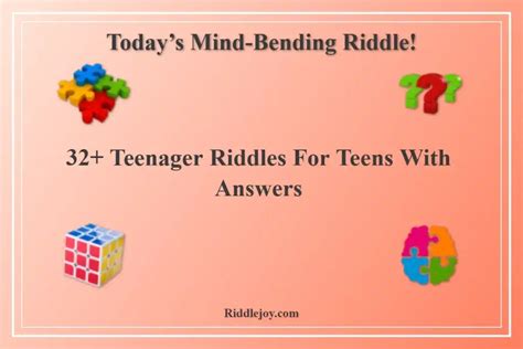 Teenager Riddles For Teens With Answers
