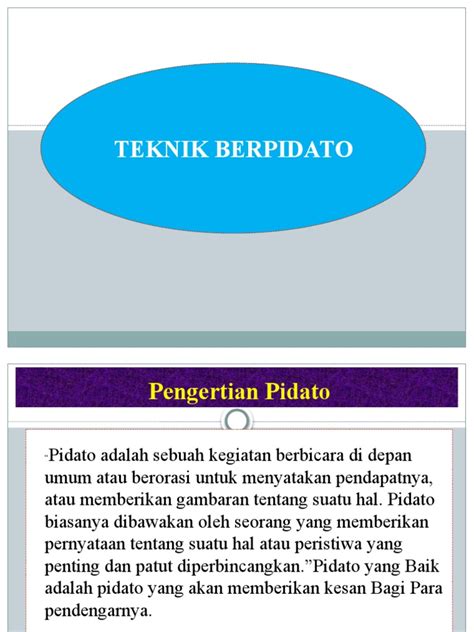 Teknik Dasar Berpidato