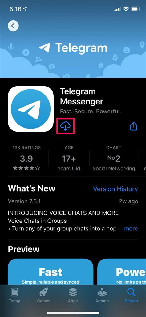 Telegram iOS Installation