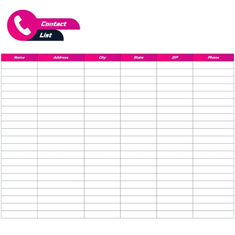 Phone Book Template Free Download Printable Templates