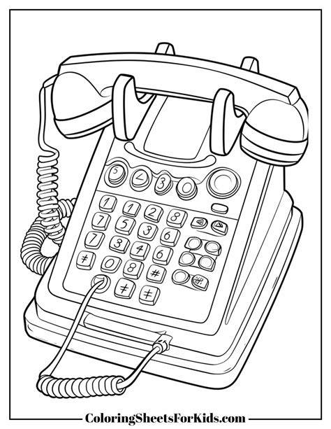 Telephone Coloring Page