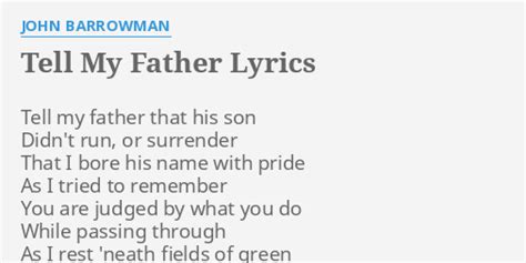 Tell My Father Lyrics