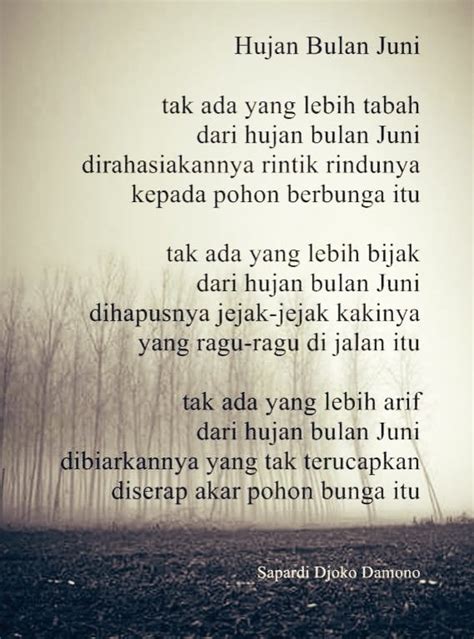 Tema Puisi Bulan Juni