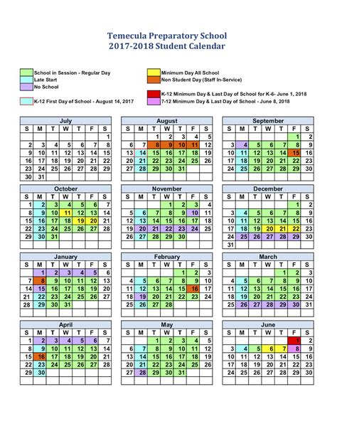 Temecula Prep Calendar