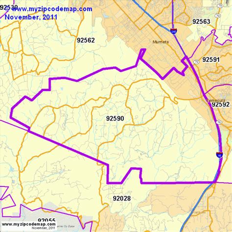 Inland Empire Zip Code Map map of interstate