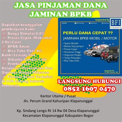 Tempat Gadai Motor Tanpa BPKB Di Bandung
