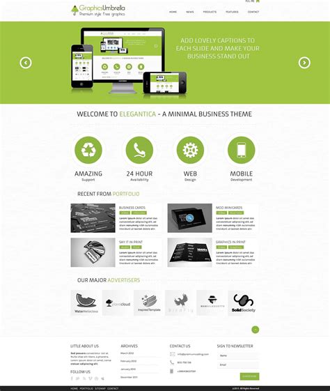 Free Corporate and Business Web Templates PSD Business website
