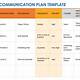 Template For Communication Plan