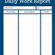 Template For Daily Work Report