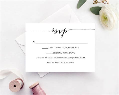 Download Printable Floral Elegant Wedding RSVP Card PDF