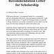 Template For Writing A Letter Of Recommendation For A Scholarship