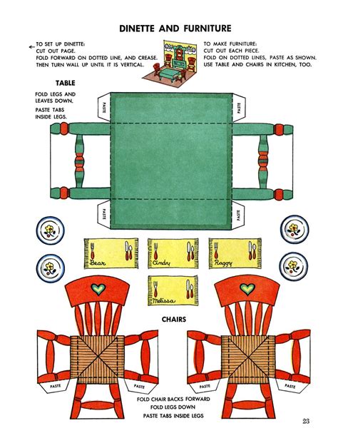Template Free Printable Dollhouse Furniture Patterns