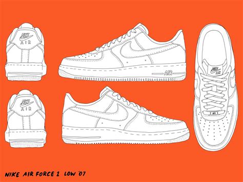 Template Air Force 1 Drawing