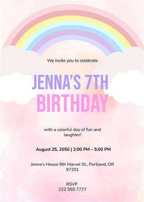 Template Birthday Invitation
