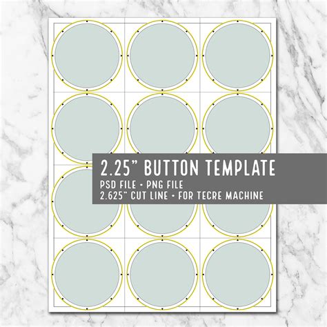 Template For 2 25 Inch Buttons