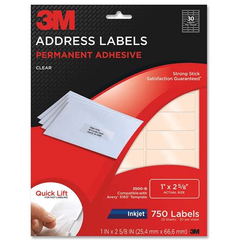 Template For 3m Labels