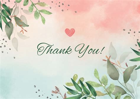 Template For A Thank You Card