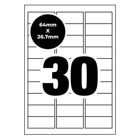 Template For Address Labels 30 Per Sheet